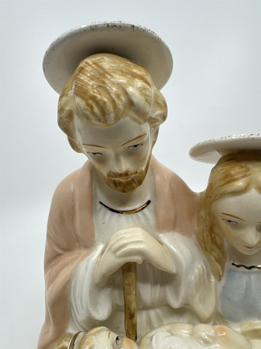 Vintage Joseph, Mary and Baby Jesus Ceramic Figurine Vase by Fremo Japan