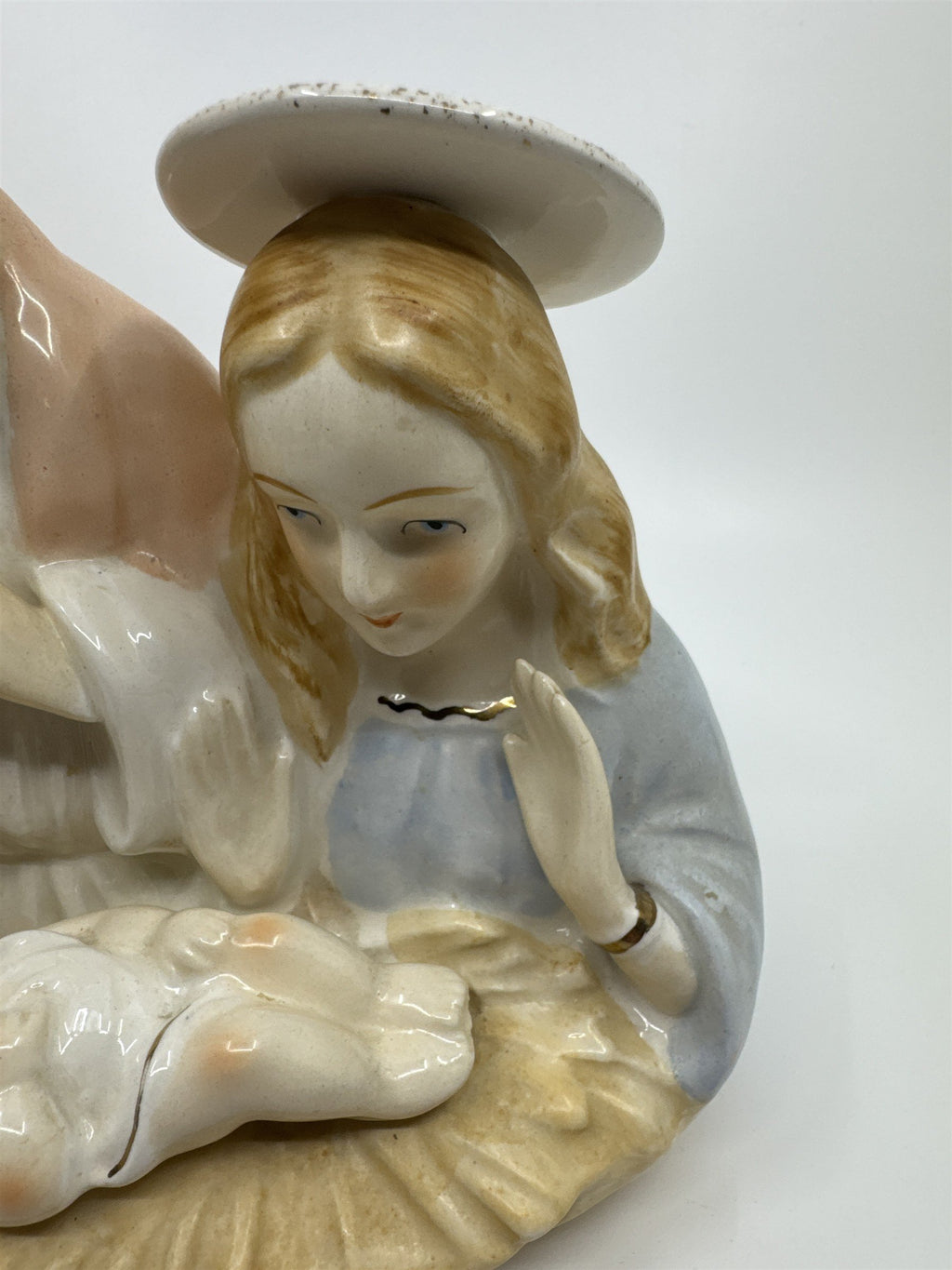 Vintage Joseph, Mary and Baby Jesus Ceramic Figurine Vase by Fremo Japan