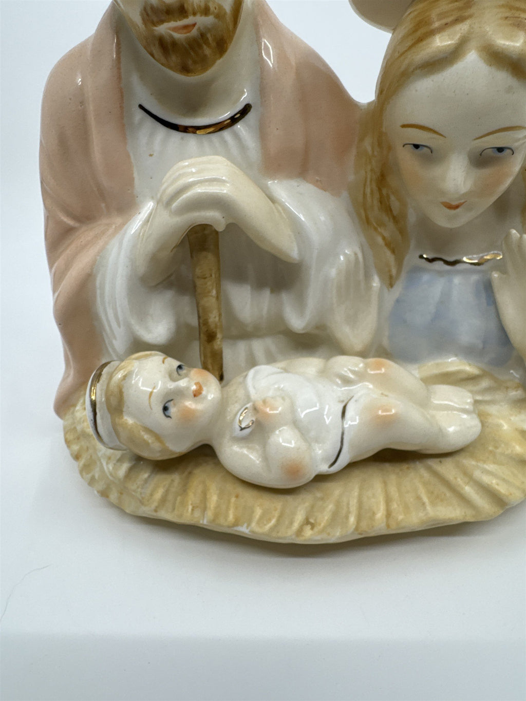 Vintage Joseph, Mary and Baby Jesus Ceramic Figurine Vase by Fremo Japan