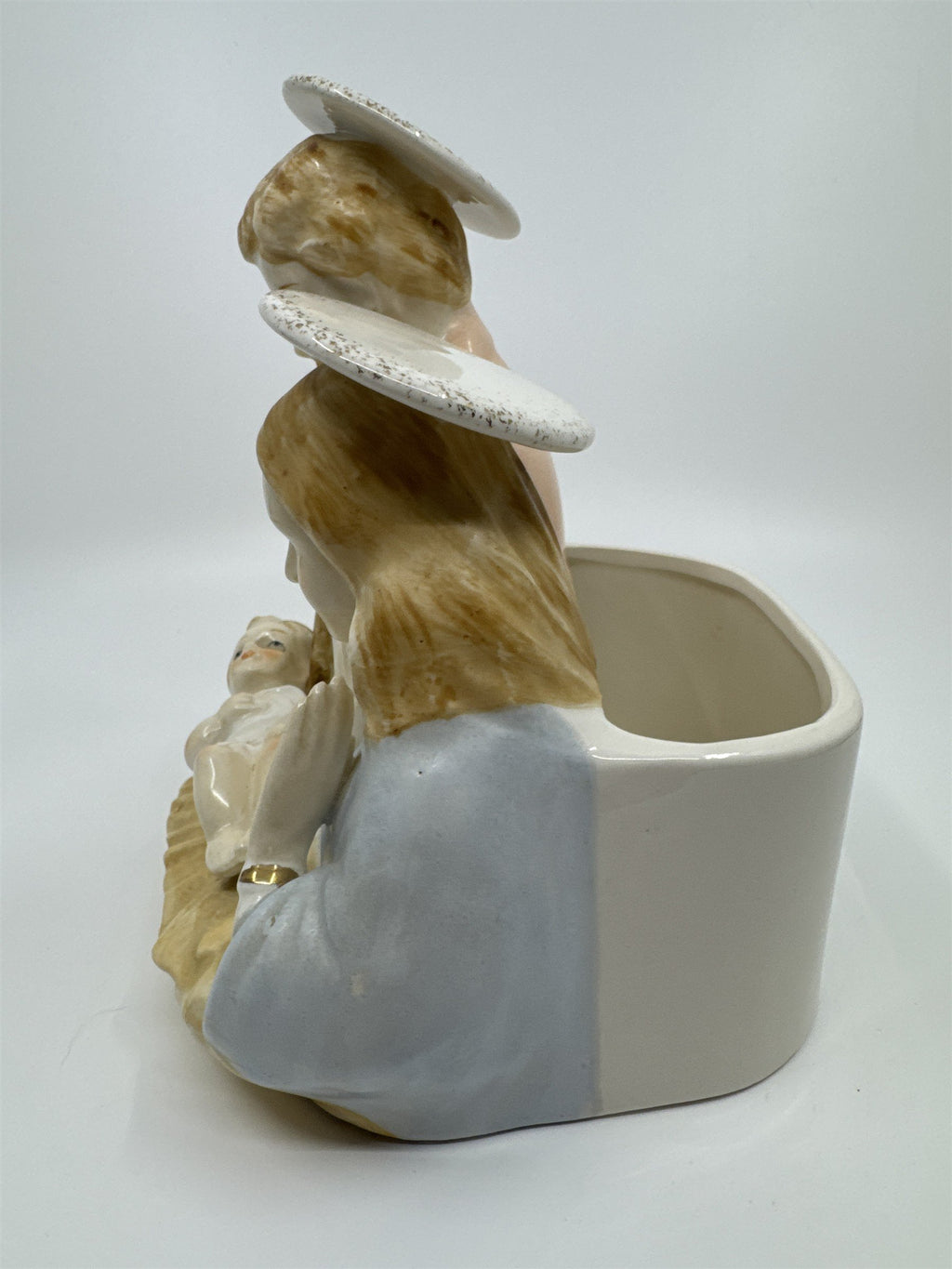 Vintage Joseph, Mary and Baby Jesus Ceramic Figurine Vase by Fremo Japan