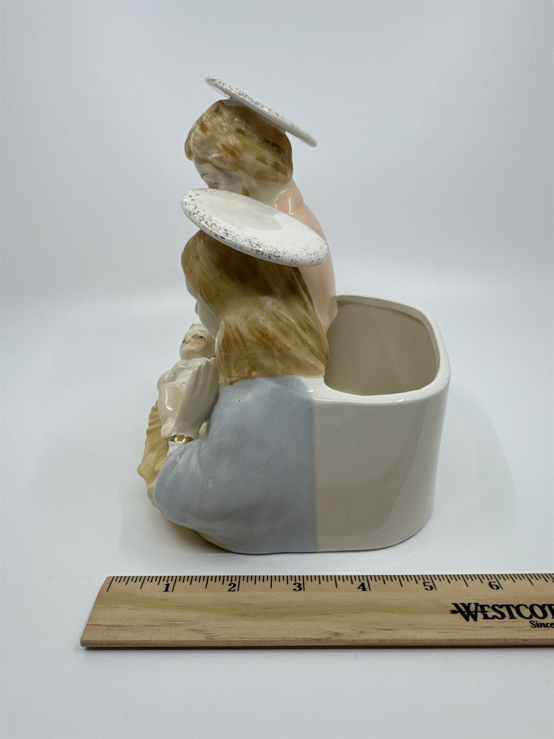 Vintage Joseph, Mary and Baby Jesus Ceramic Figurine Vase by Fremo Japan