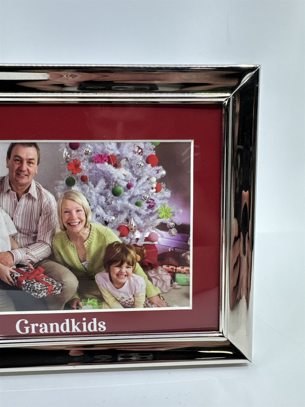 Malden Silver Framed Red Grandkids Picture Frame for 4" x 6" Photo