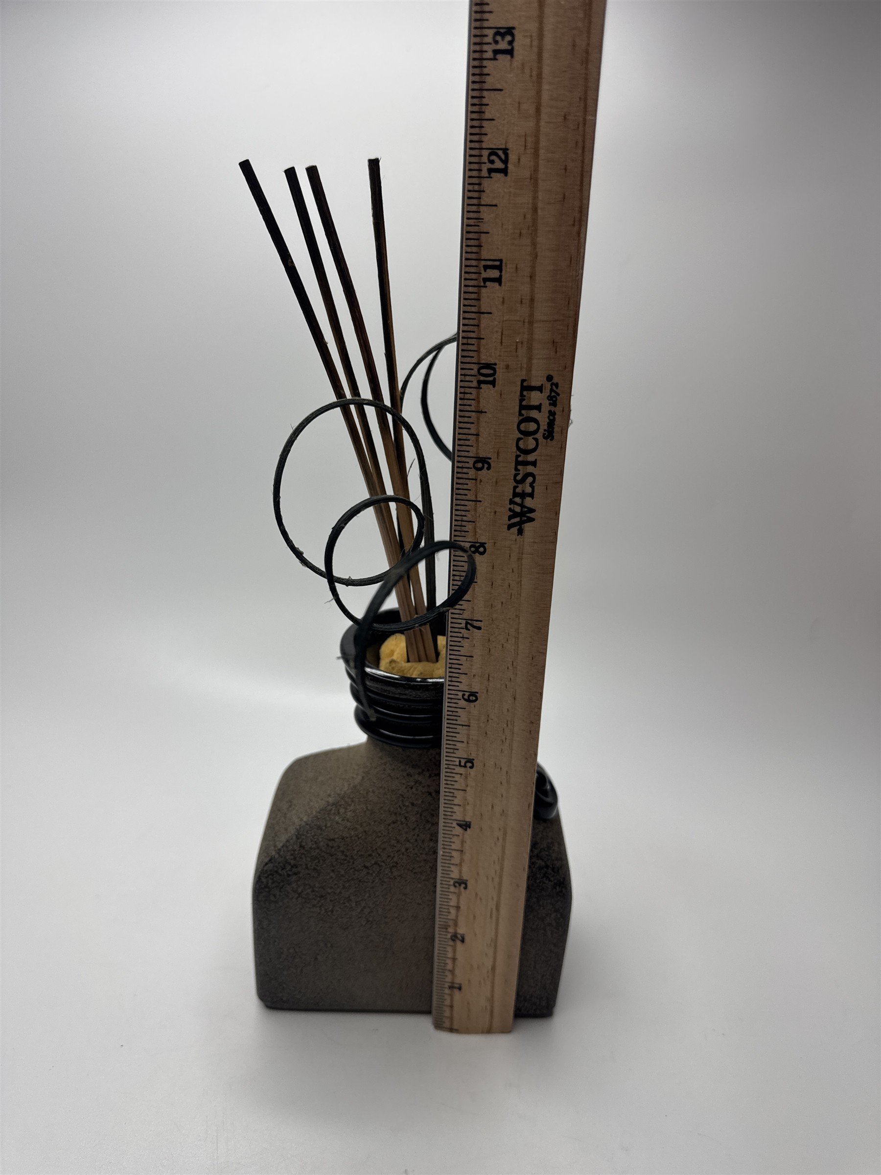 Vintage Faux Reed Diffuser Covered in Fake Dust Mysterious Dark Academia Look