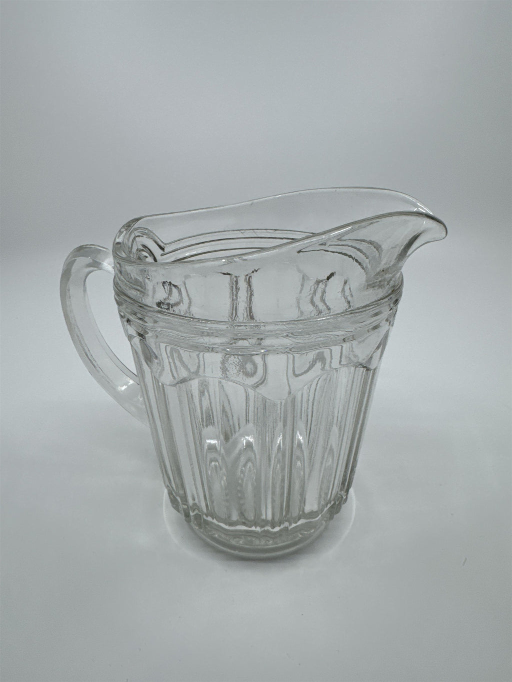 Vintage Hocking Pressed Depression Clear Glass Small Syrup Pitcher/Creamer