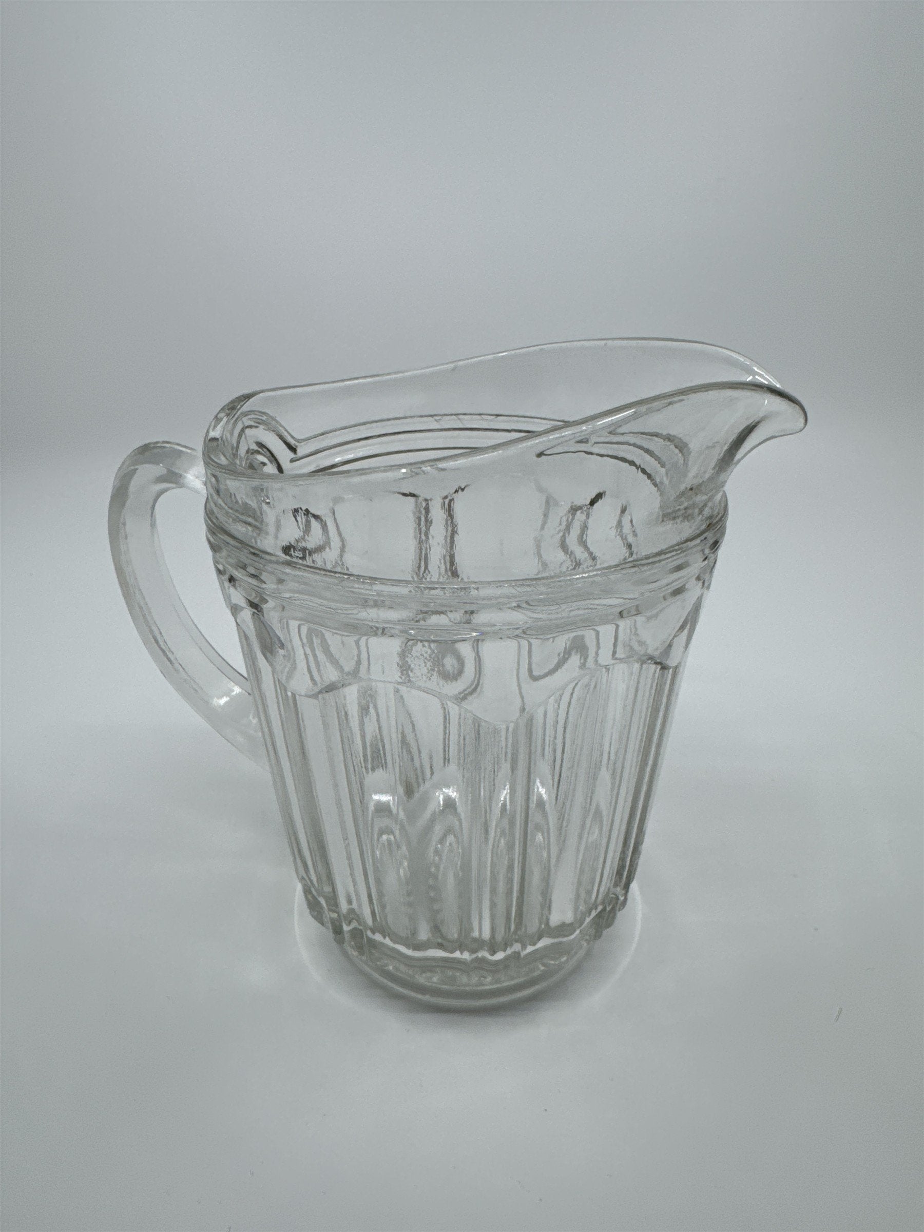 Vintage Hocking Pressed Depression Clear Glass Small Syrup Pitcher/Creamer