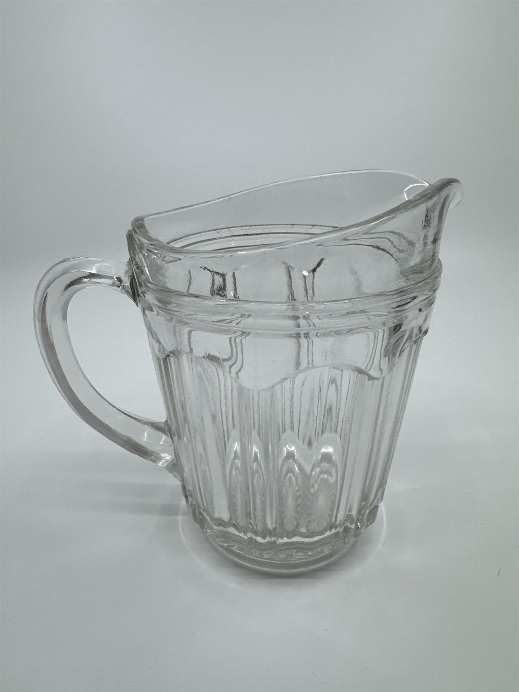 Vintage Hocking Pressed Depression Clear Glass Small Syrup Pitcher/Creamer