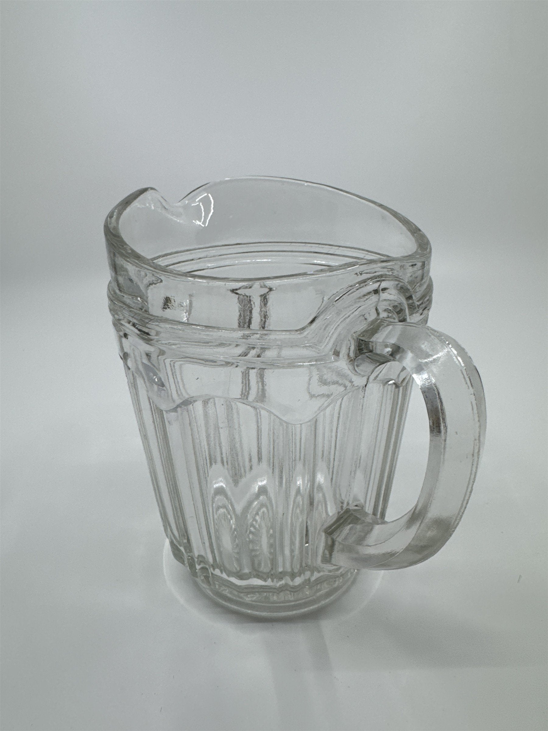 Vintage Hocking Pressed Depression Clear Glass Small Syrup Pitcher/Creamer