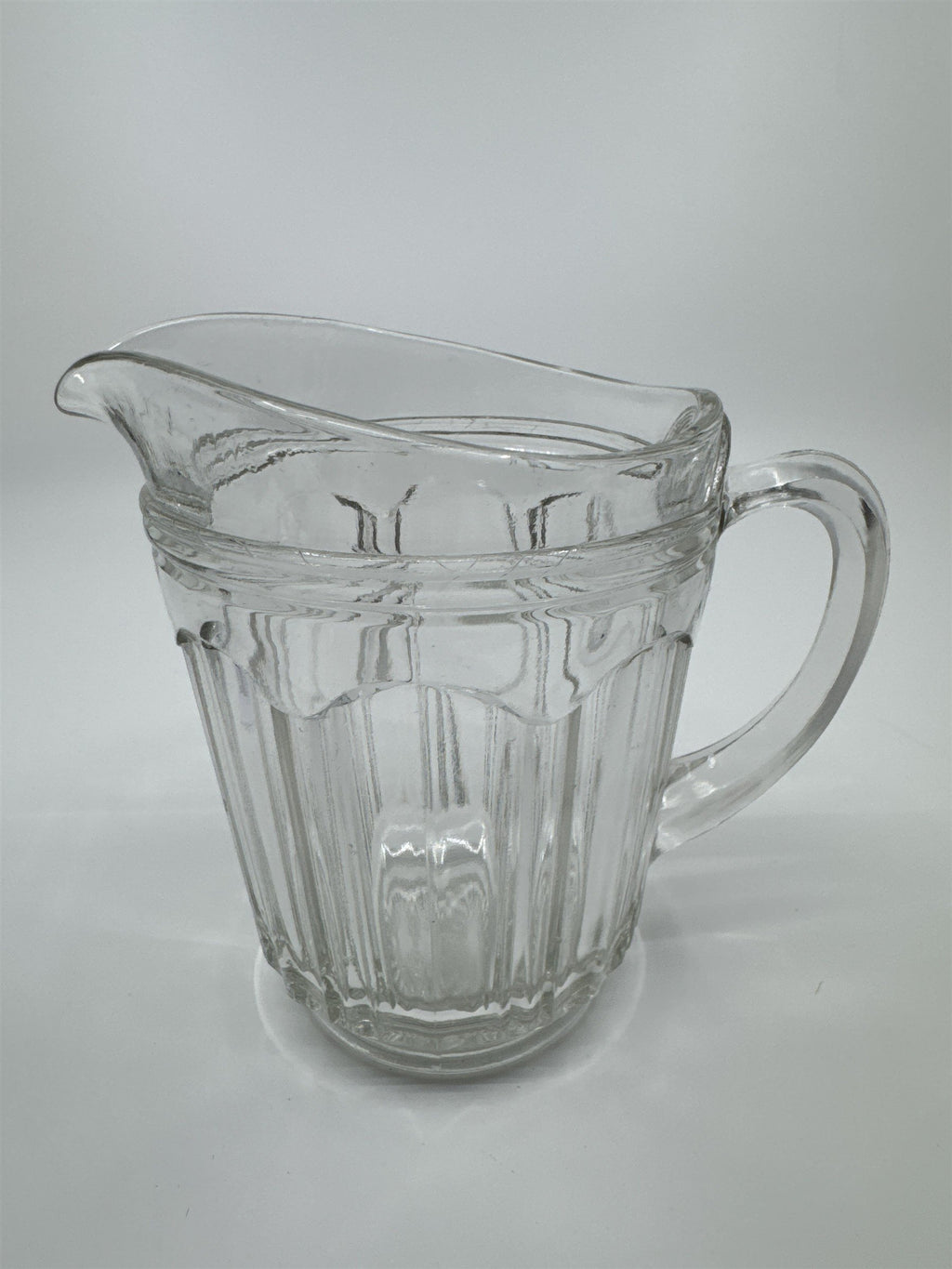 Vintage Hocking Pressed Depression Clear Glass Small Syrup Pitcher/Creamer