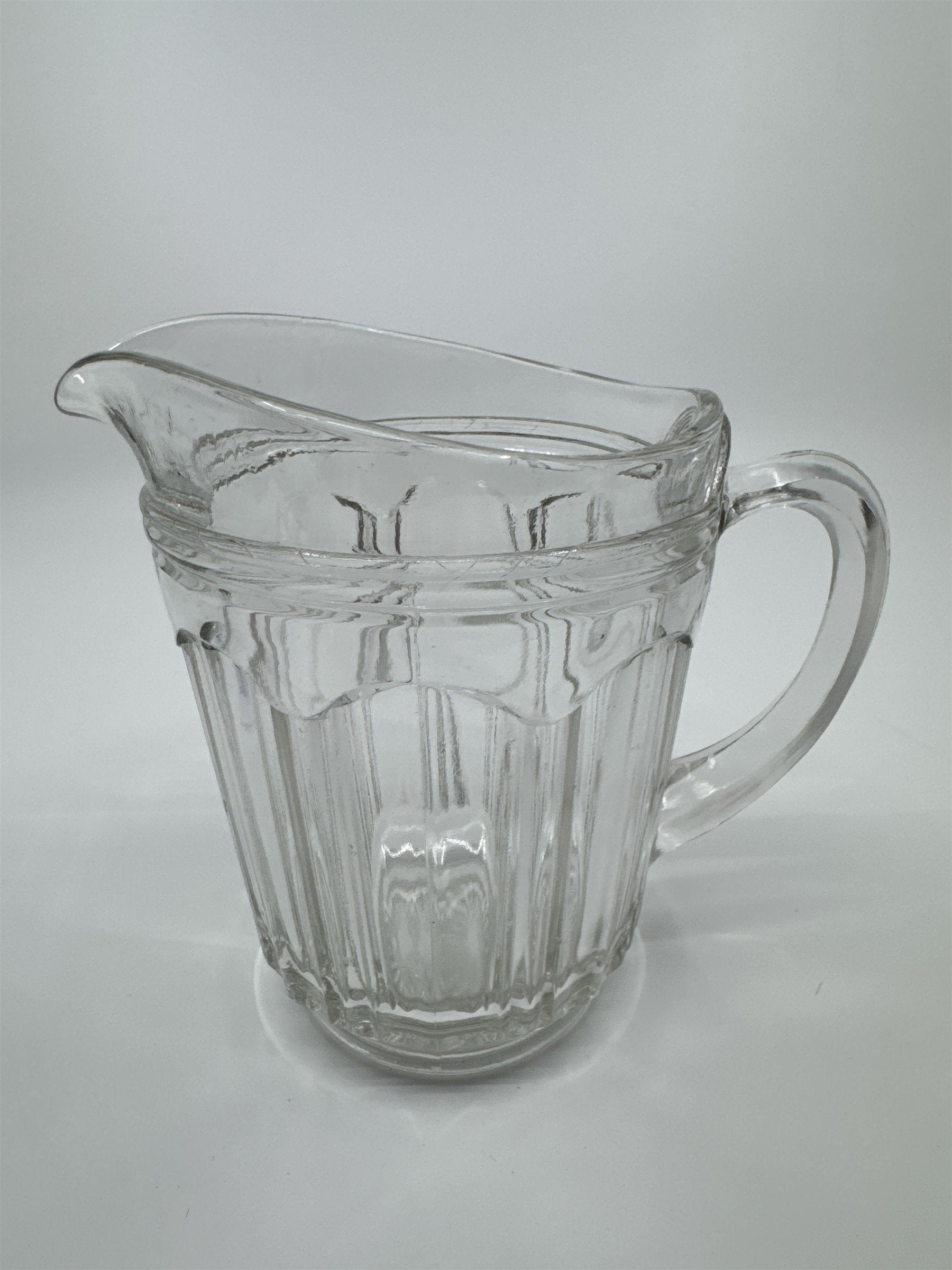 Vintage Hocking Pressed Depression Clear Glass Small Syrup Pitcher/Creamer