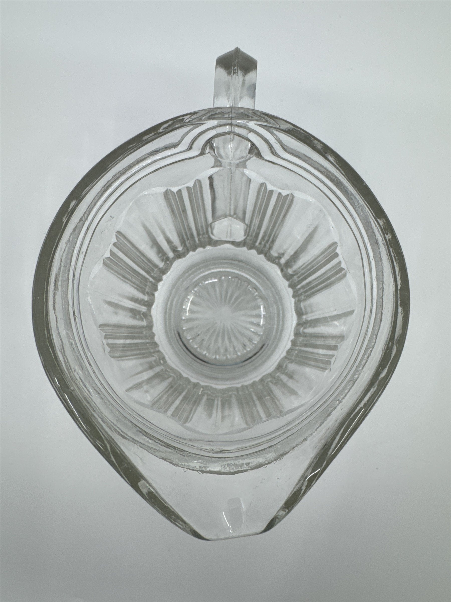 Vintage Hocking Pressed Depression Clear Glass Small Syrup Pitcher/Creamer