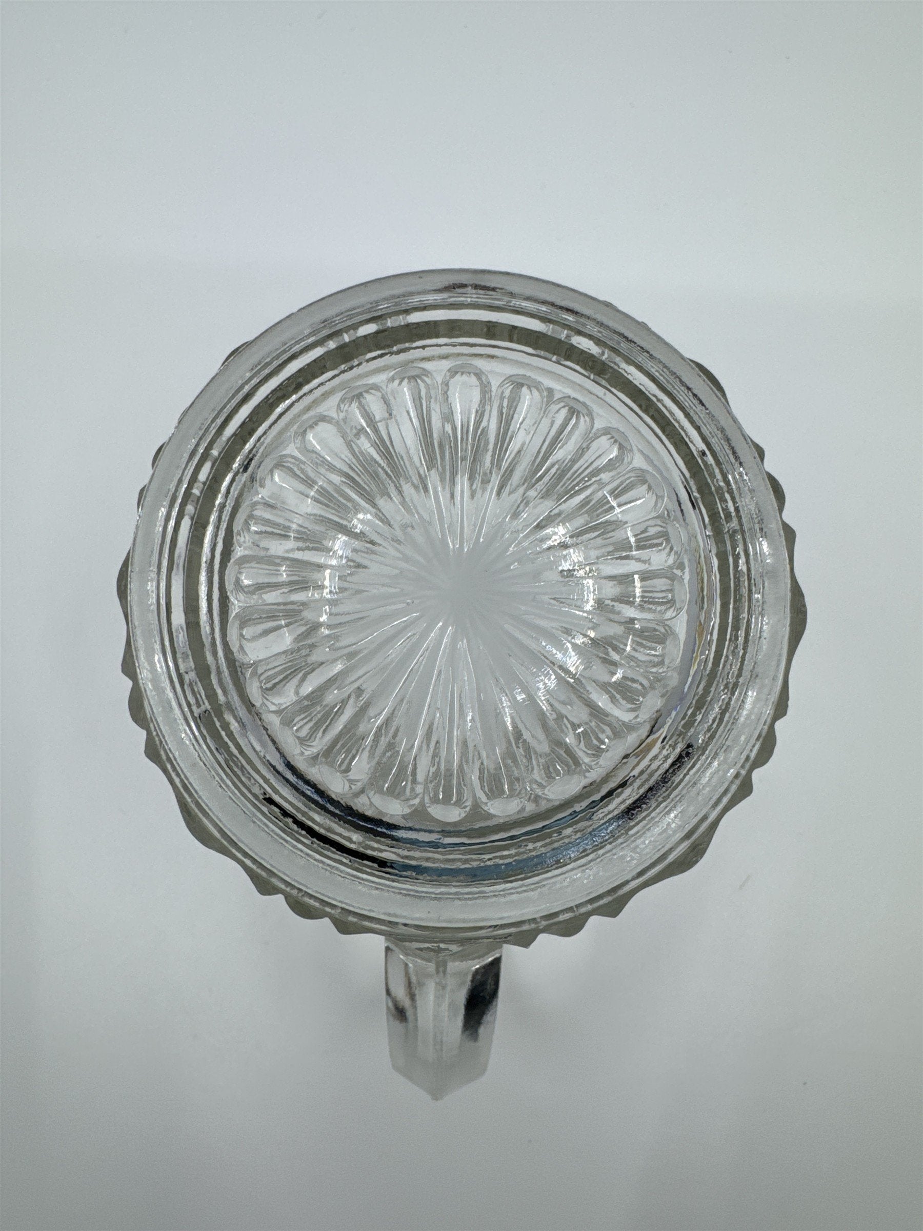 Vintage Hocking Pressed Depression Clear Glass Small Syrup Pitcher/Creamer