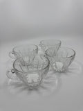 Set of 4 Vintage Depression Federal Imperial Tea/Punch Glass Bubble Cups