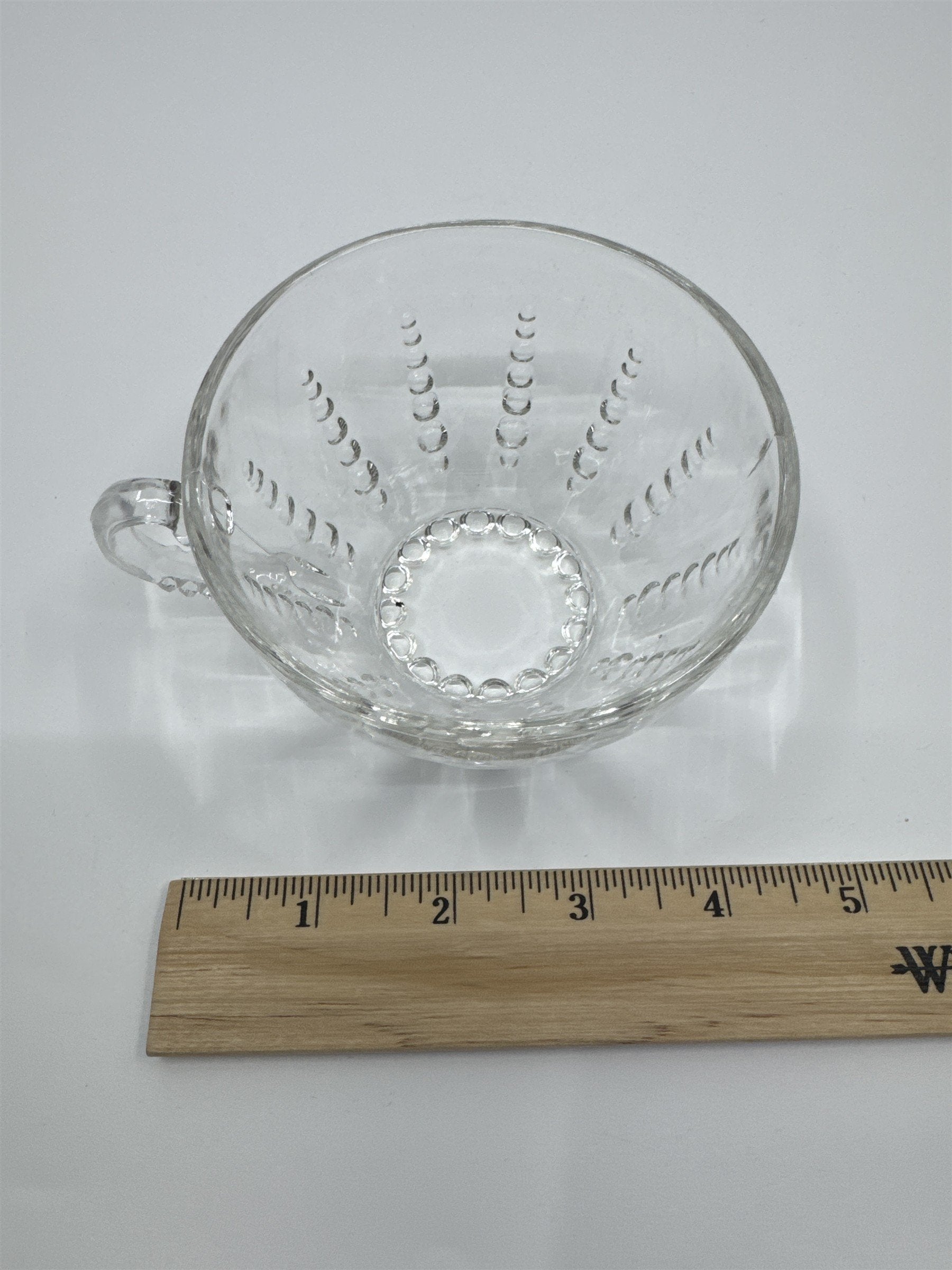 Set of 4 Vintage Depression Federal Imperial Tea/Punch Glass Bubble Cups