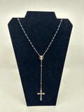 Vintage INRI Black Beaded Rosary and Cross Miraculous Pendant Catholic Rosary