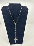 Vintage INRI Black Beaded Rosary and Cross Miraculous Pendant Catholic Rosary