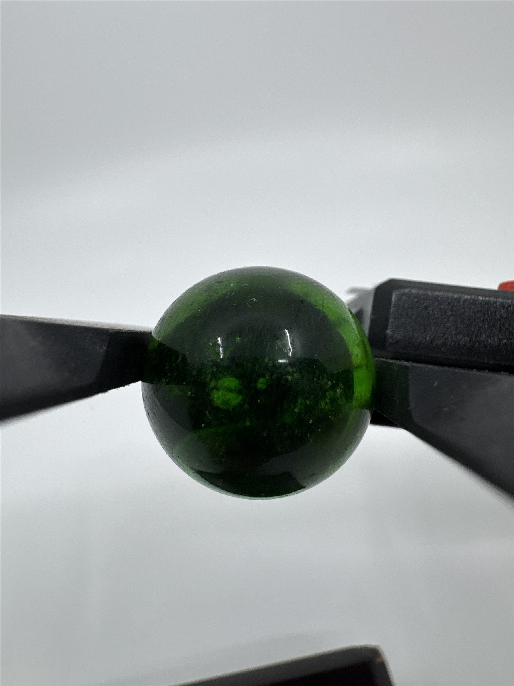 Vintage Glass Emerald Green Large Player Marble .75"/19mm