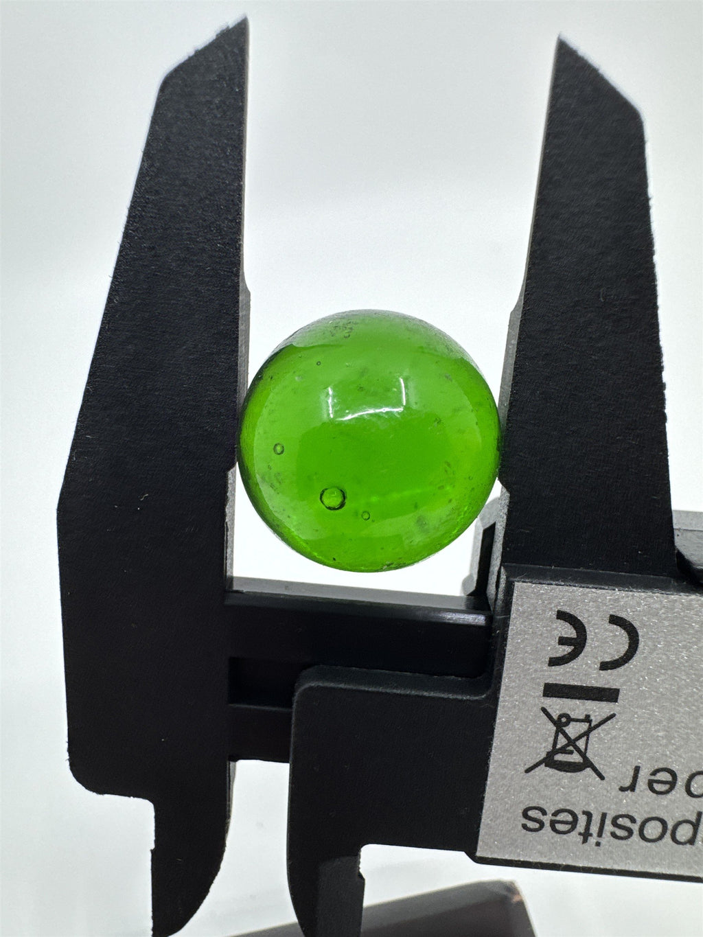 Vintage Glass Emerald Green Large Player Marble .75"/19mm