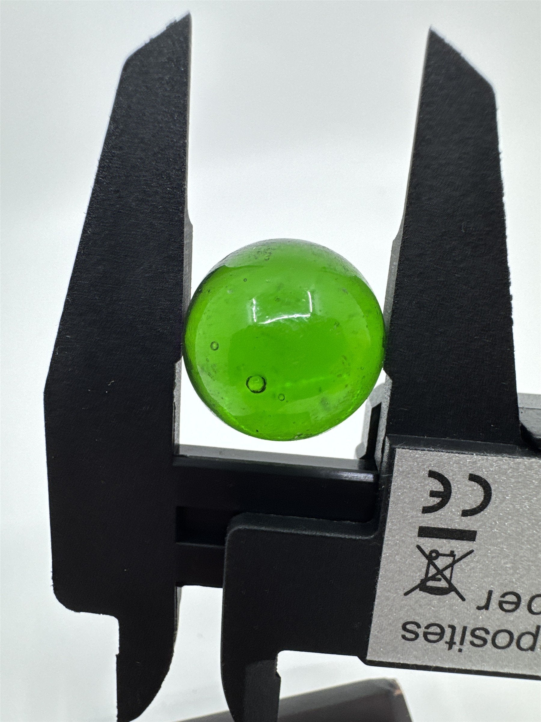 Vintage Glass Emerald Green Large Player Marble .75"/19mm