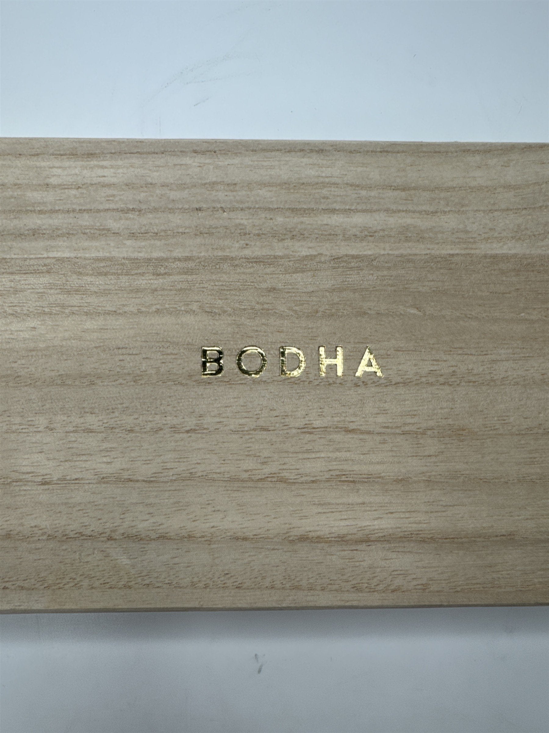Wooden Bodha Incense Empty Box with Set of Daily Affirmation/Inspirational Cards