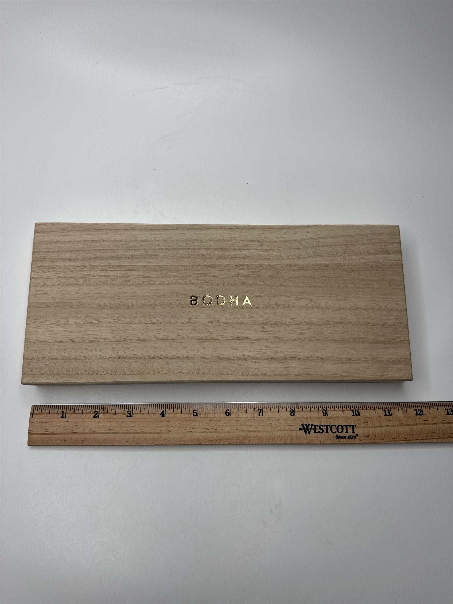 Wooden Bodha Incense Empty Box with Set of Daily Affirmation/Inspirational Cards