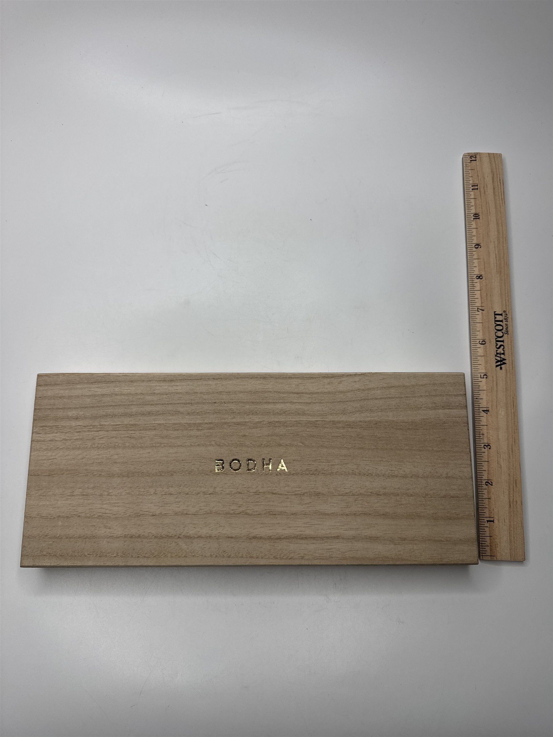 Wooden Bodha Incense Empty Box with Set of Daily Affirmation/Inspirational Cards