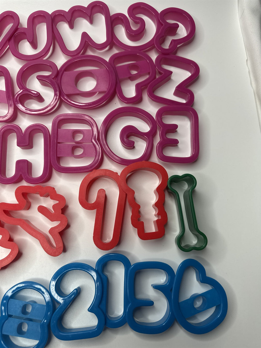 Lot of 40 Cookie Cutters Including Letters, Numbers and Designs for Bakers