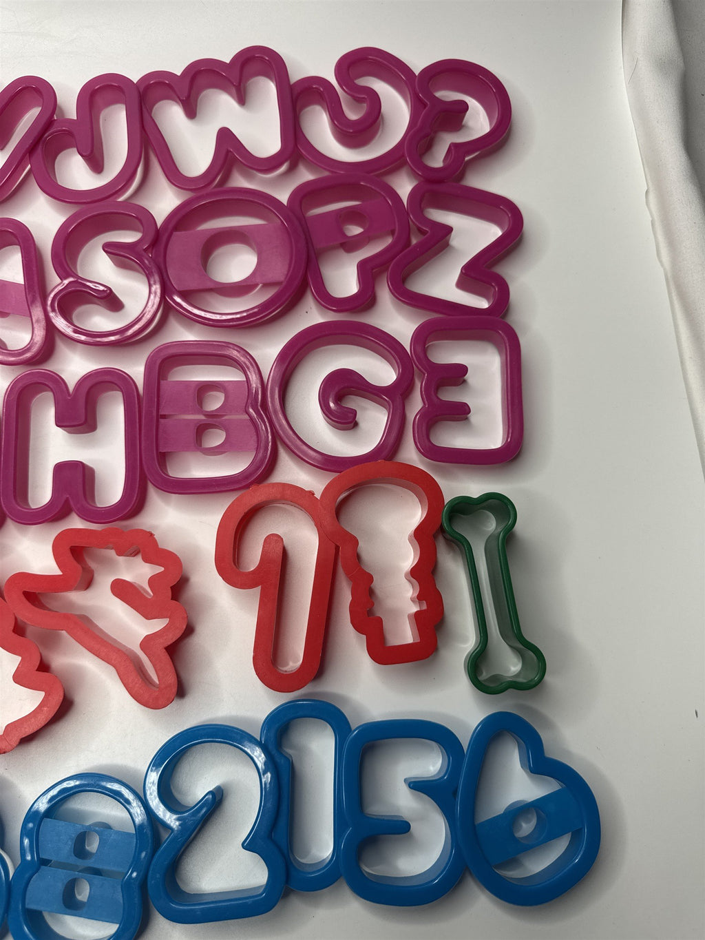 Lot of 40 Cookie Cutters Including Letters, Numbers and Designs for Bakers