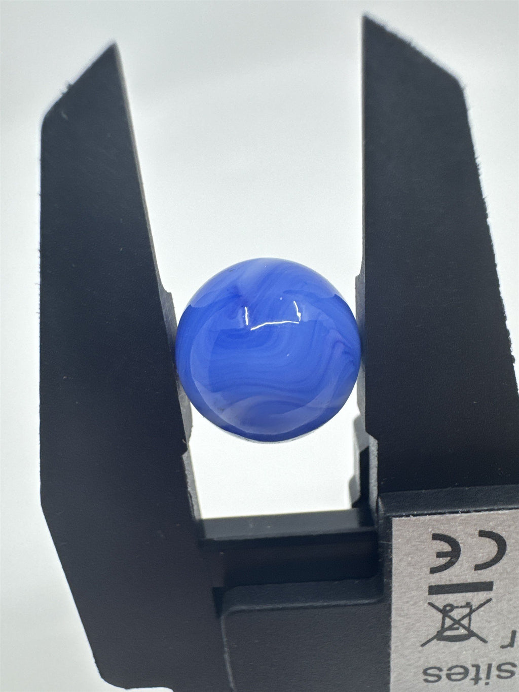 Vintage Art Swirl Glass Marble 0.56"/14.3mm White/Blue Swirl Marble