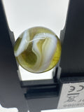 Vintage Art Swirl Glass Marble 0.56"/14.3mm Deep Yellow/White Swirl Marble