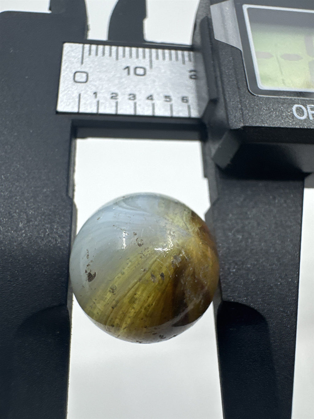 Vintage Art Swirl Glass Marble 0.66"/16.8mm Brown/White Swirl Played Marble