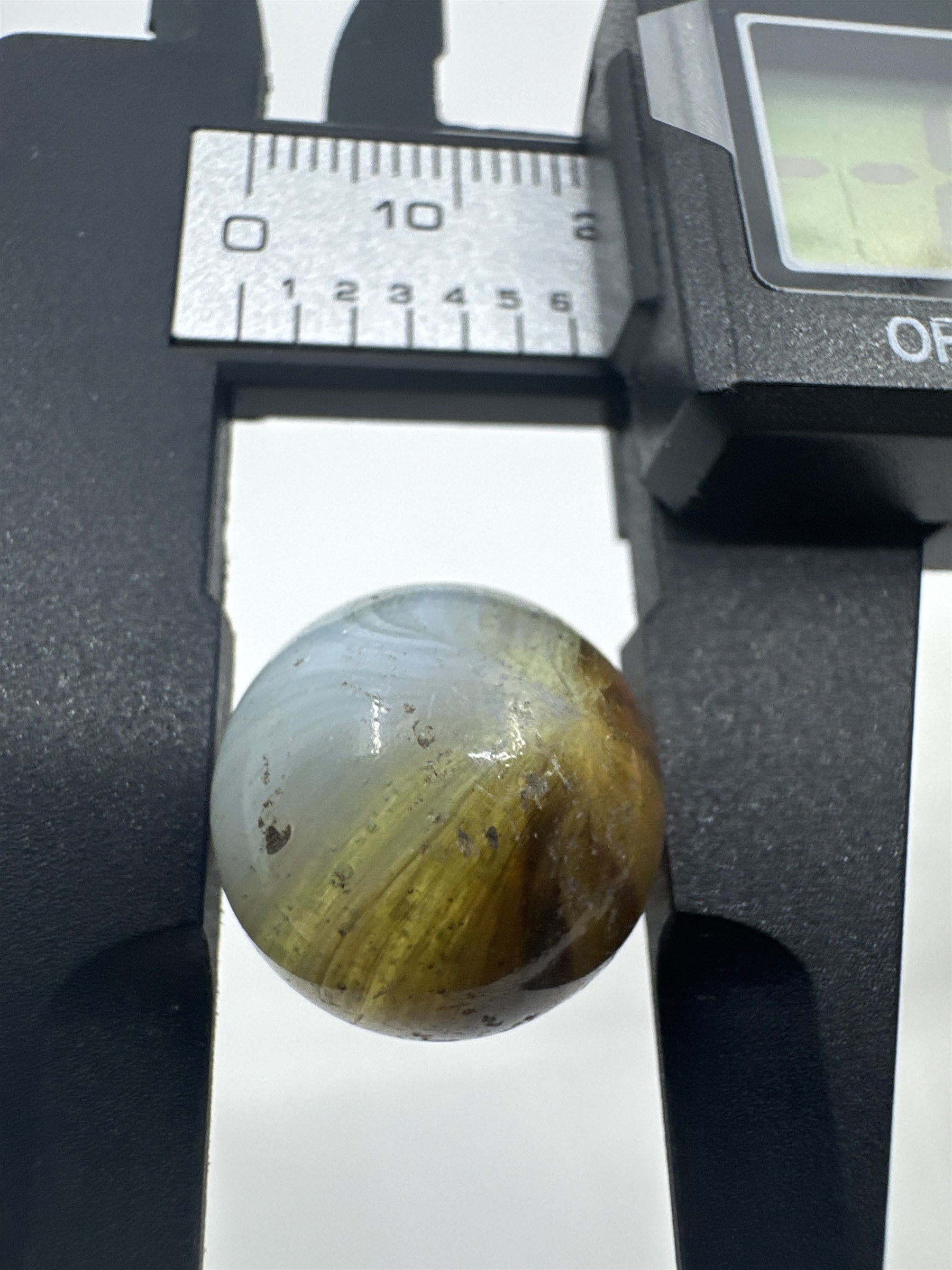 Vintage Art Swirl Glass Marble 0.66"/16.8mm Brown/White Swirl Played Marble