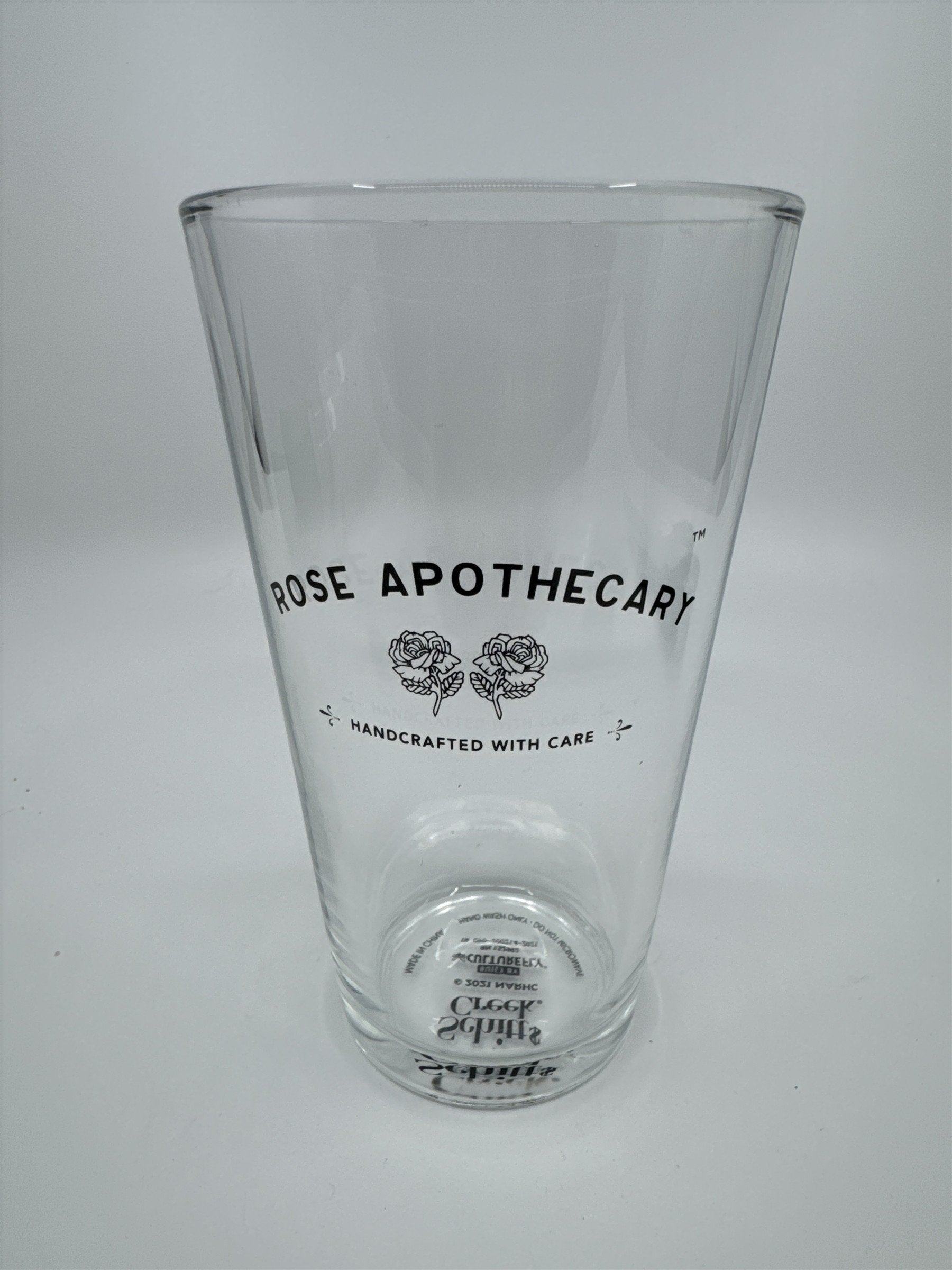 Schitt's Creek Rose Apothecary Handcrafted with Care Glass By CultureFly