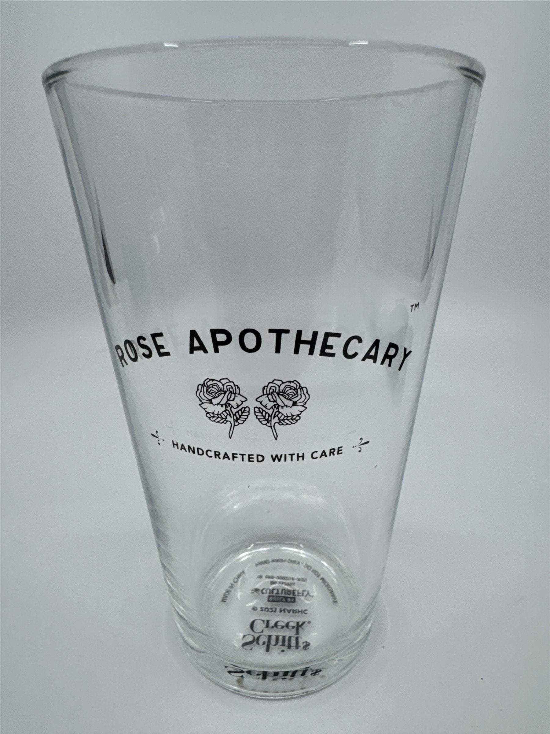 Schitt's Creek Rose Apothecary Handcrafted with Care Glass By CultureFly