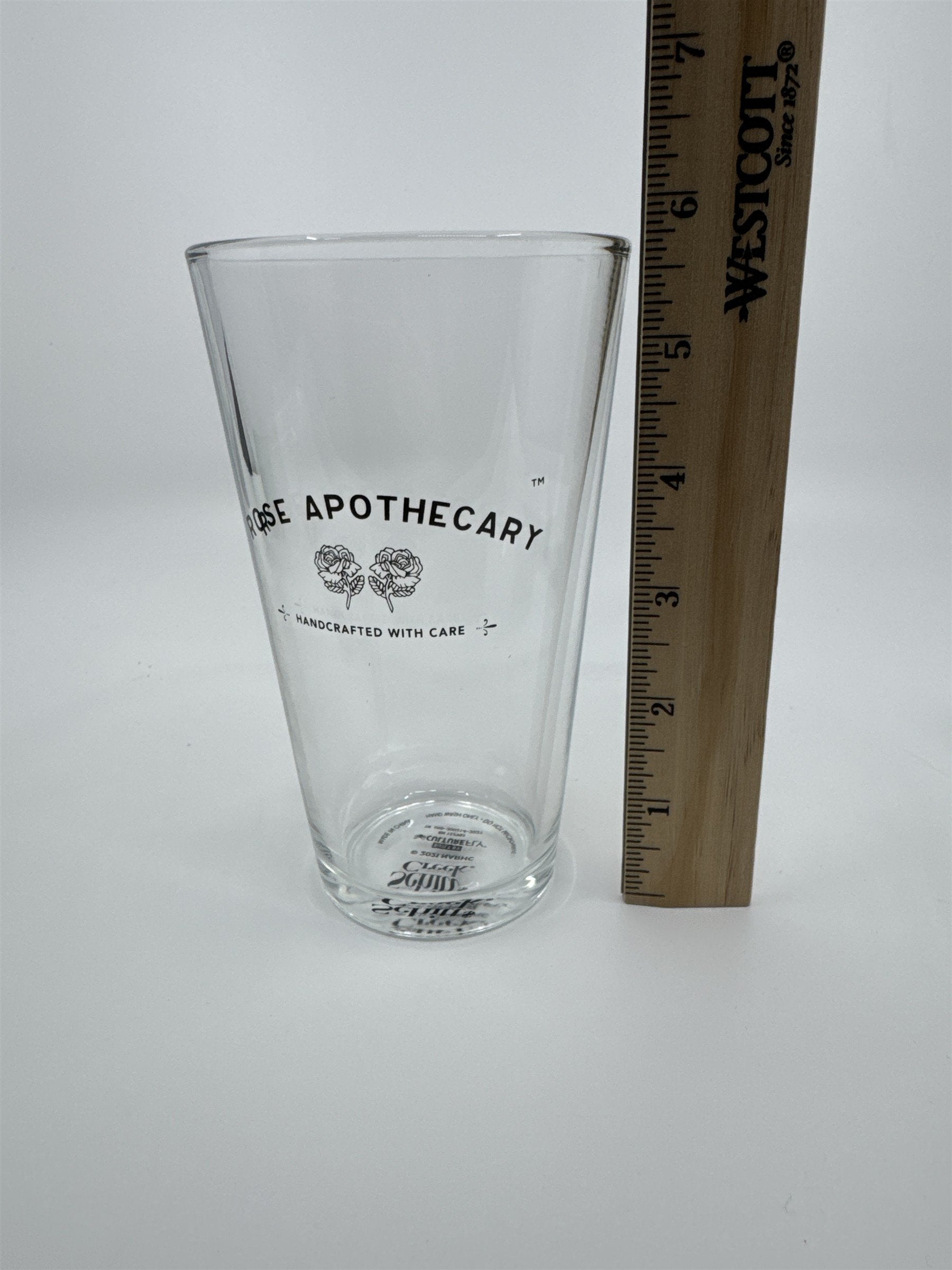 Schitt's Creek Rose Apothecary Handcrafted with Care Glass By CultureFly