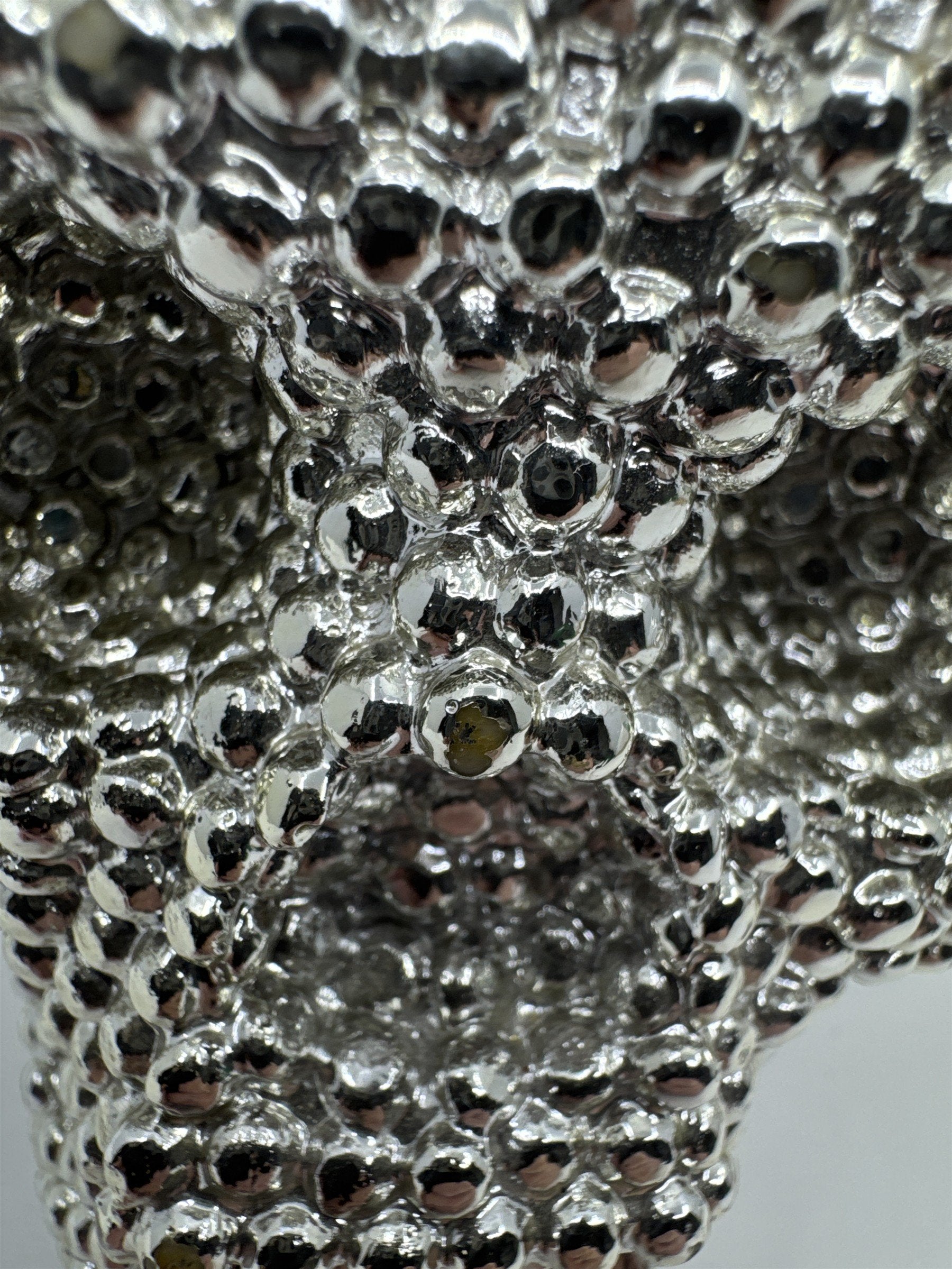 Vintage Silver Studded/Hobnail Decorative Skull Halloween Decor/Paperweight