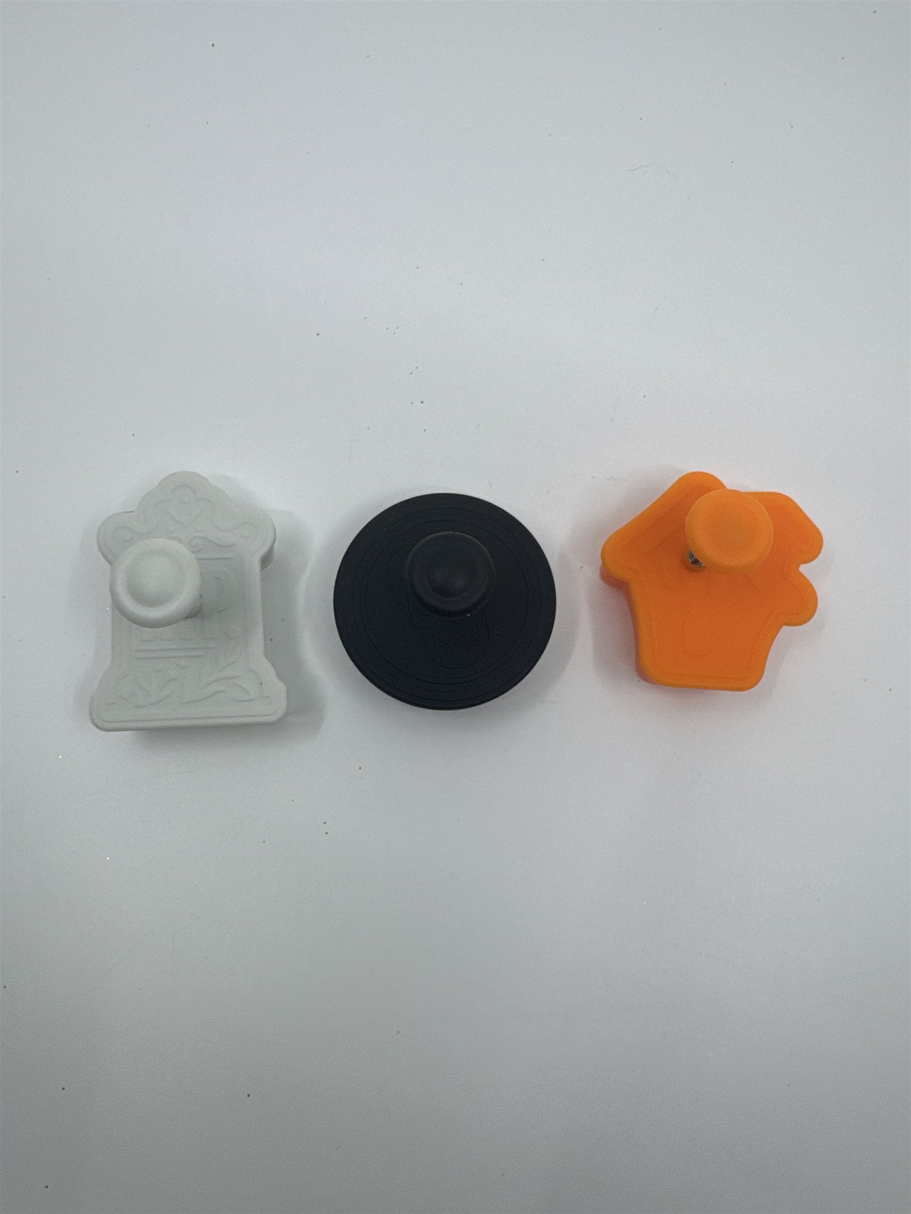 Set of Three Halloween Stamp Cookie Cutters Skull, Tombstone, and Haunted House