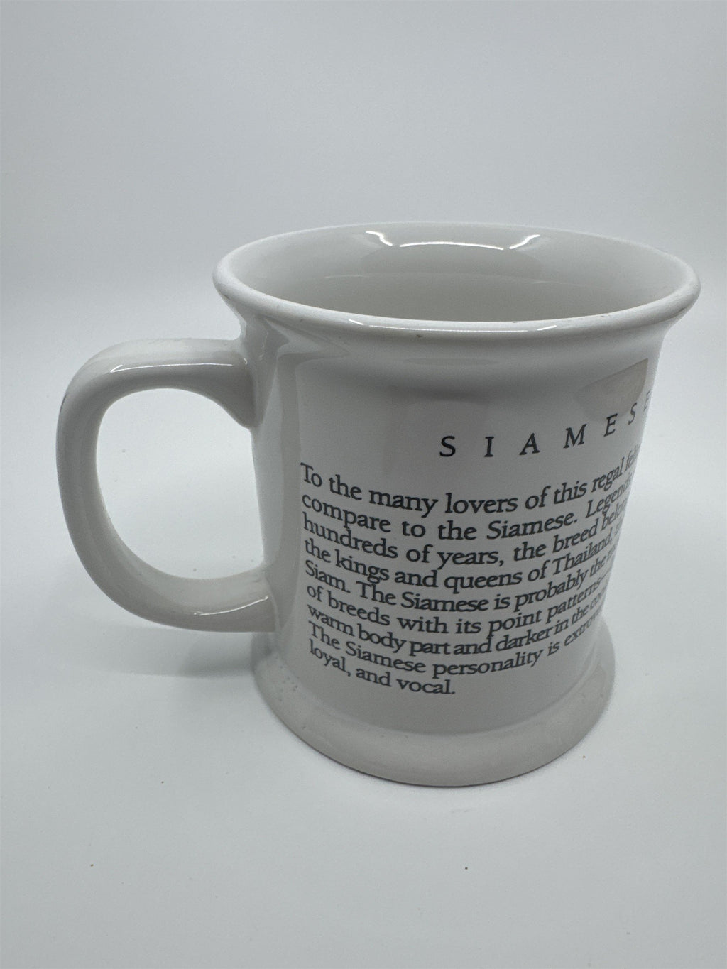 The Legend of Series: Siamese Cat White Coffee Mug Cat Lover's Mug