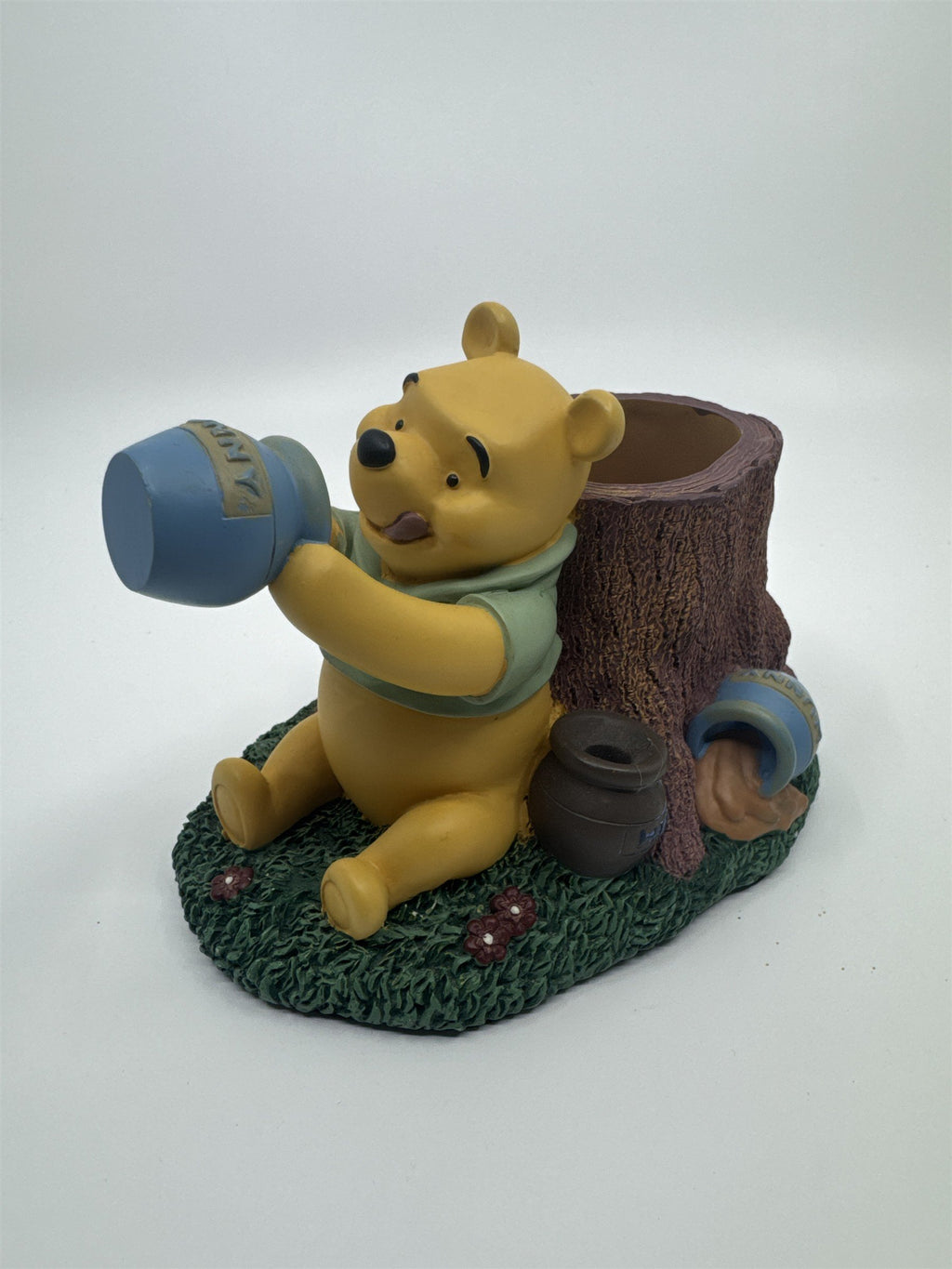 Vintage Winnie The Pooh Tree Trunk Pencil Holder Winnie The Pooh With Hunny