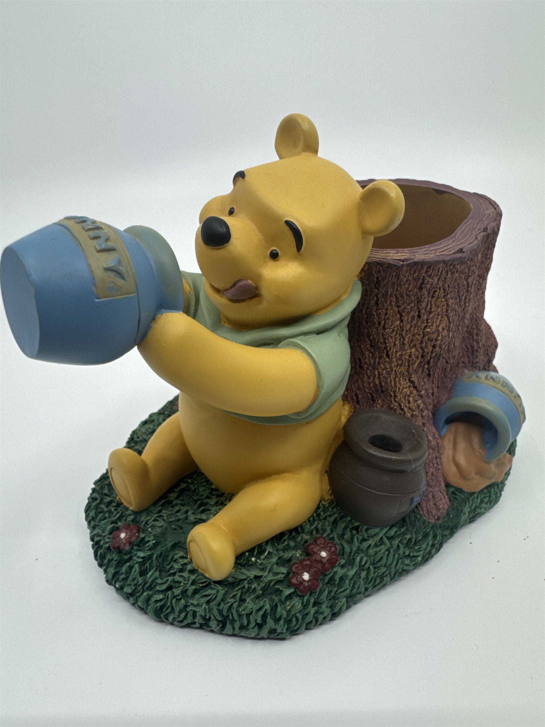 Vintage Winnie The Pooh Tree Trunk Pencil Holder Winnie The Pooh With Hunny