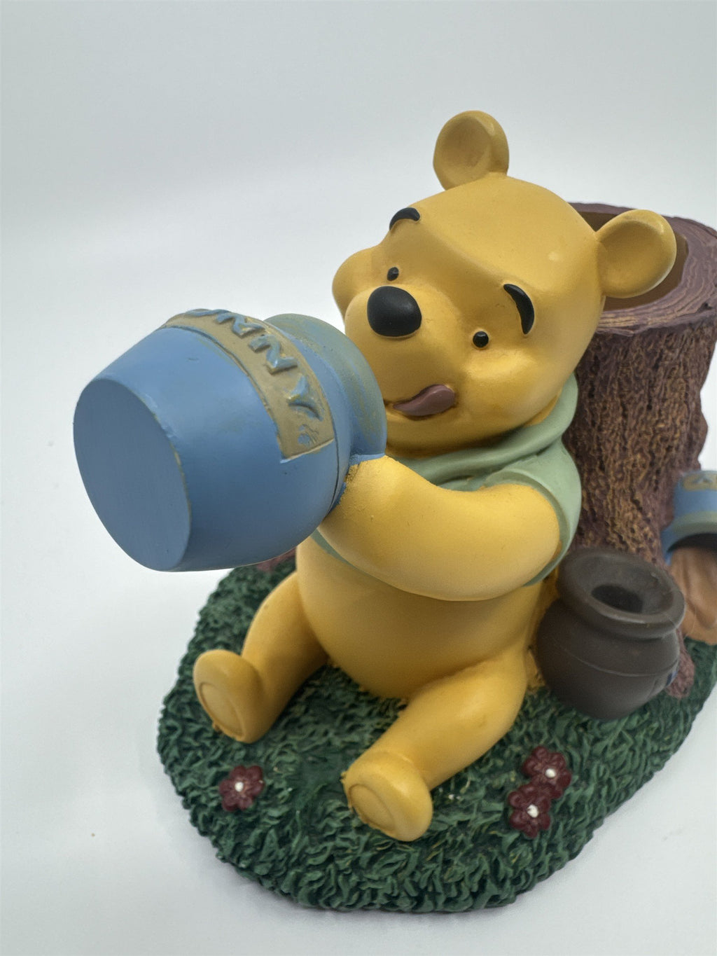 Vintage Winnie The Pooh Tree Trunk Pencil Holder Winnie The Pooh With Hunny