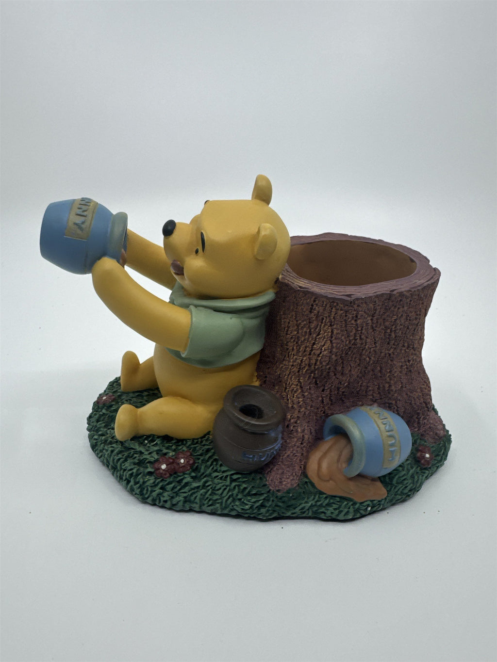 Vintage Winnie The Pooh Tree Trunk Pencil Holder Winnie The Pooh With Hunny