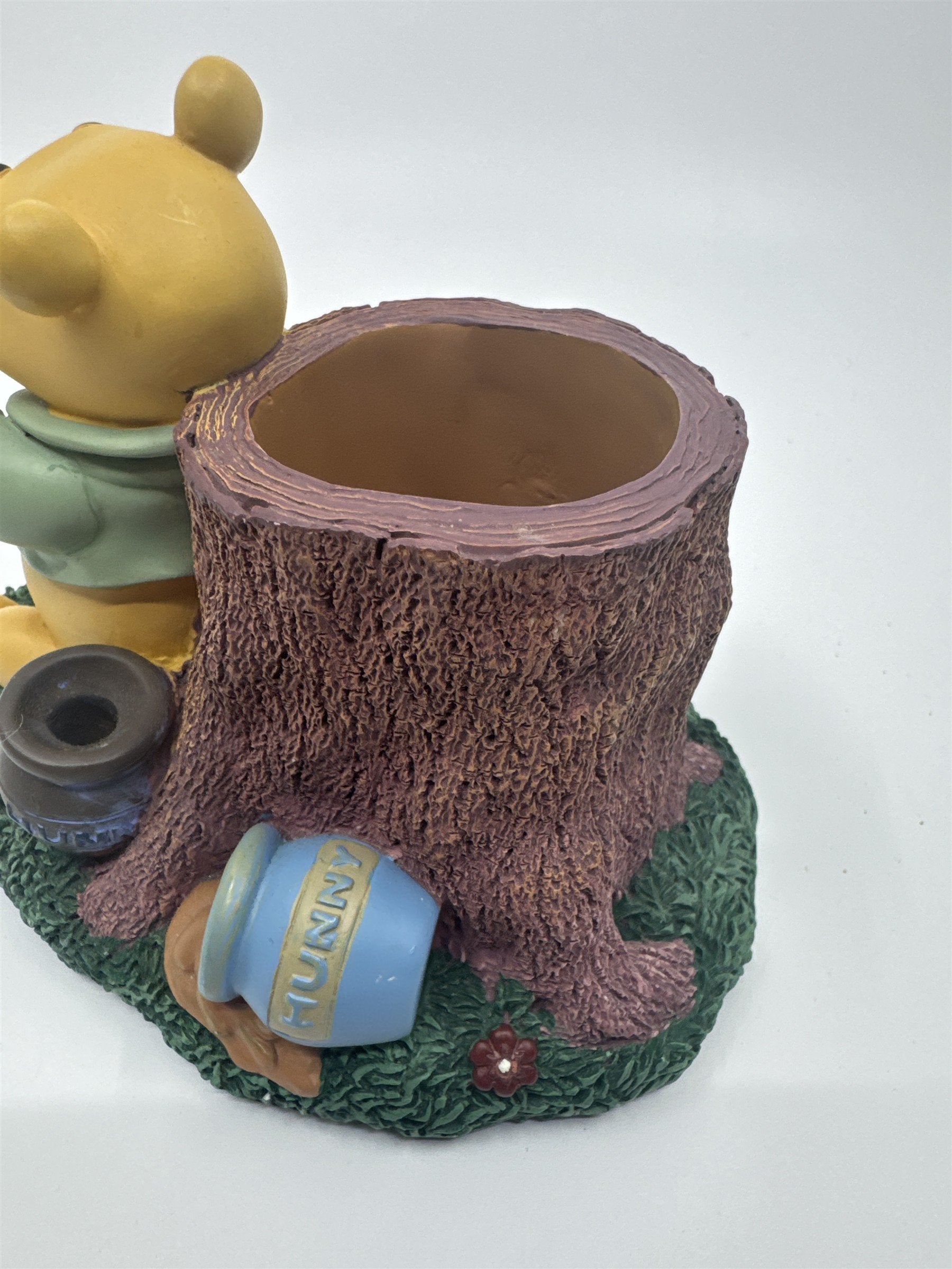 Vintage Winnie The Pooh Tree Trunk Pencil Holder Winnie The Pooh With Hunny