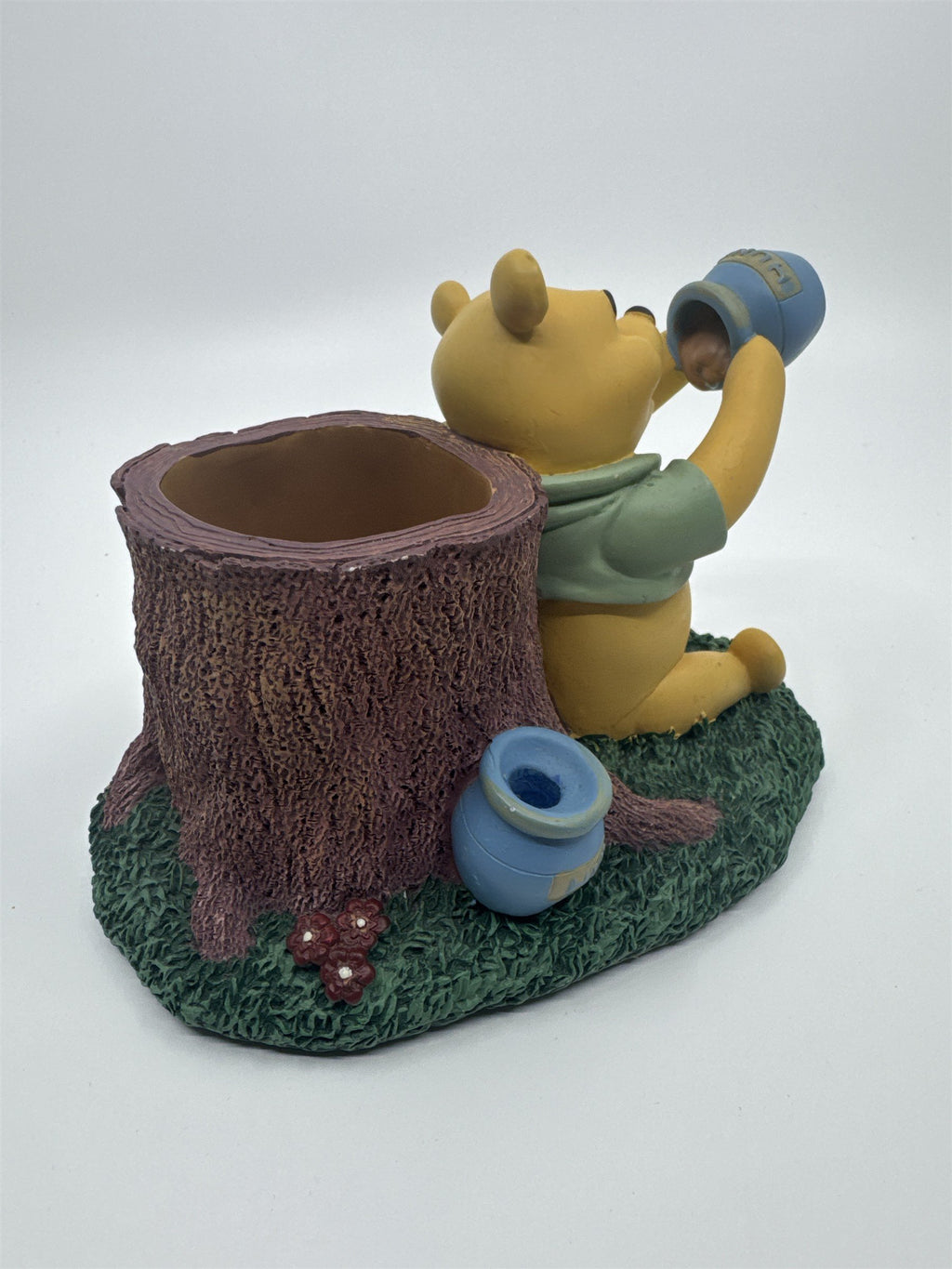Vintage Winnie The Pooh Tree Trunk Pencil Holder Winnie The Pooh With Hunny