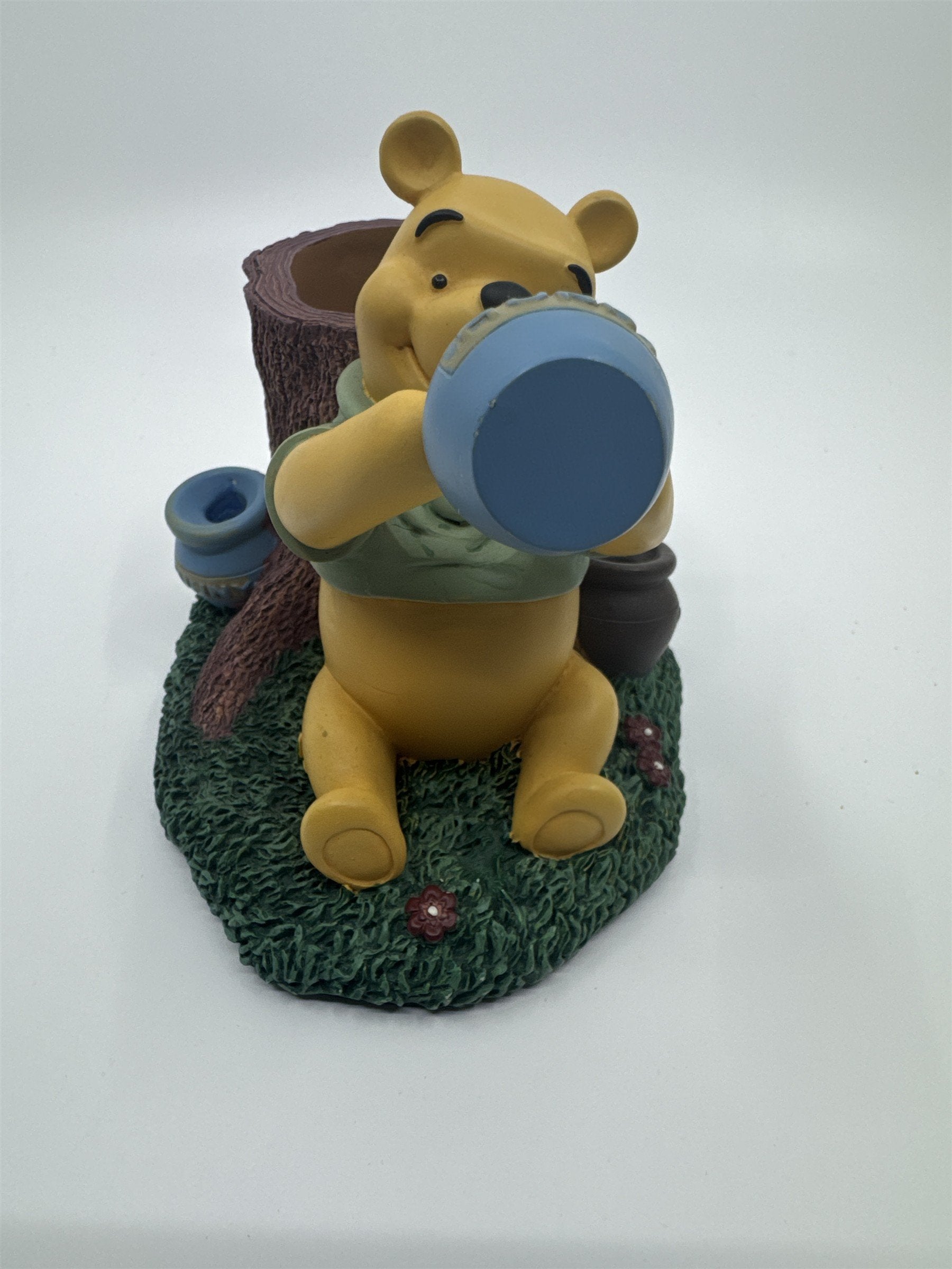 Vintage Winnie The Pooh Tree Trunk Pencil Holder Winnie The Pooh With Hunny