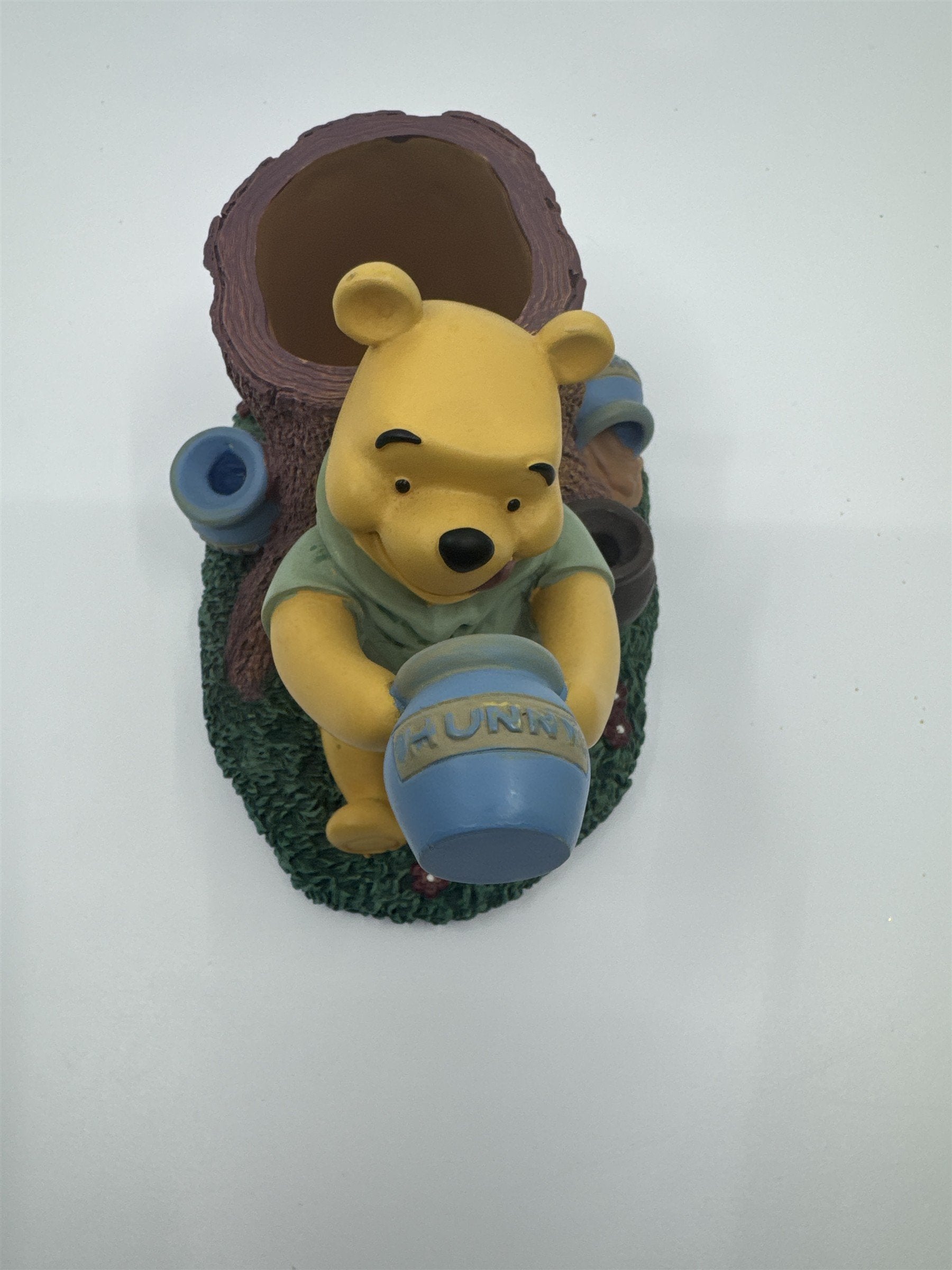 Vintage Winnie The Pooh Tree Trunk Pencil Holder Winnie The Pooh With Hunny
