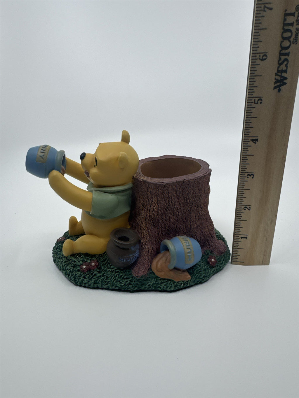Vintage Winnie The Pooh Tree Trunk Pencil Holder Winnie The Pooh With Hunny