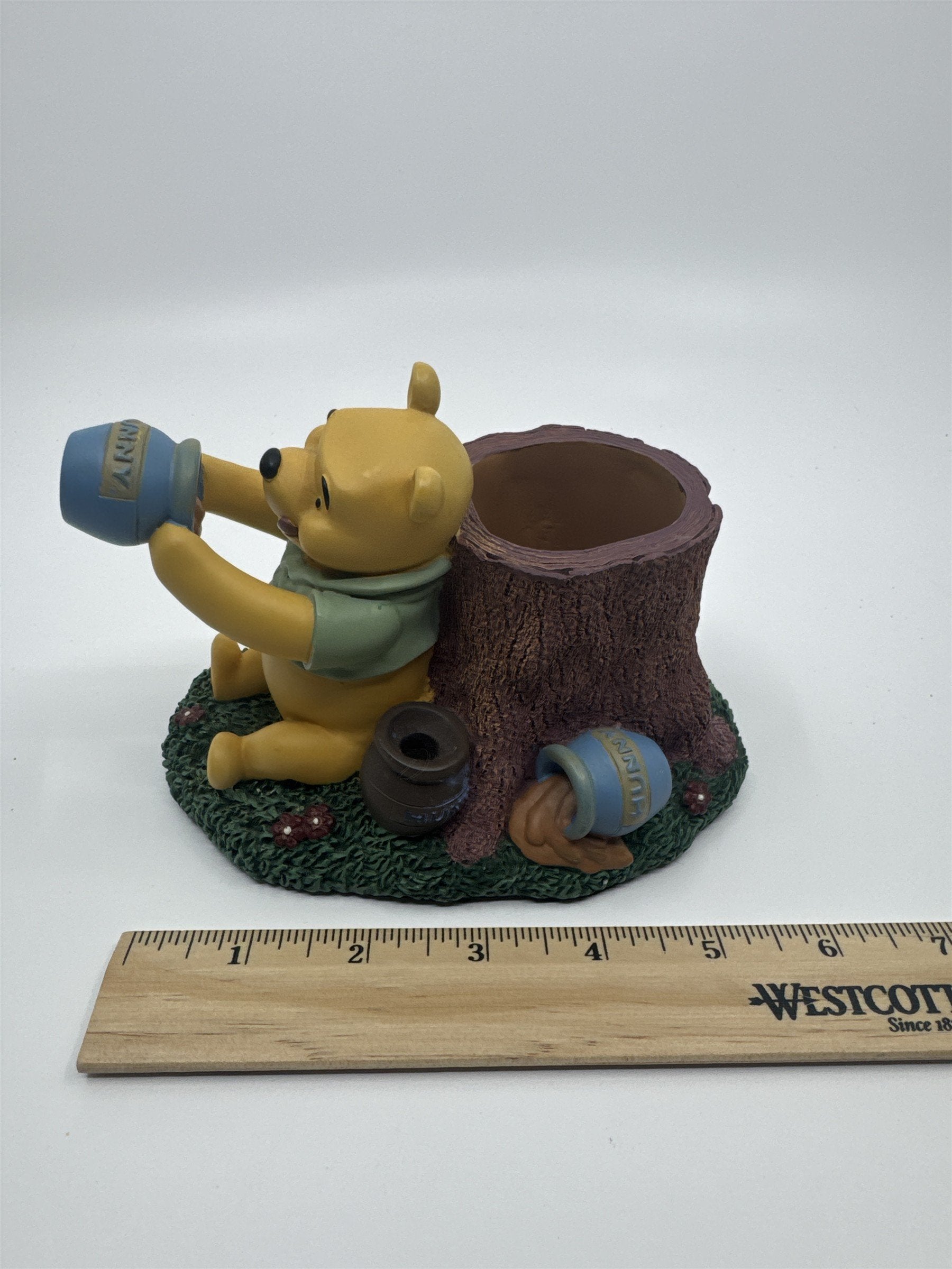 Vintage Winnie The Pooh Tree Trunk Pencil Holder Winnie The Pooh With Hunny