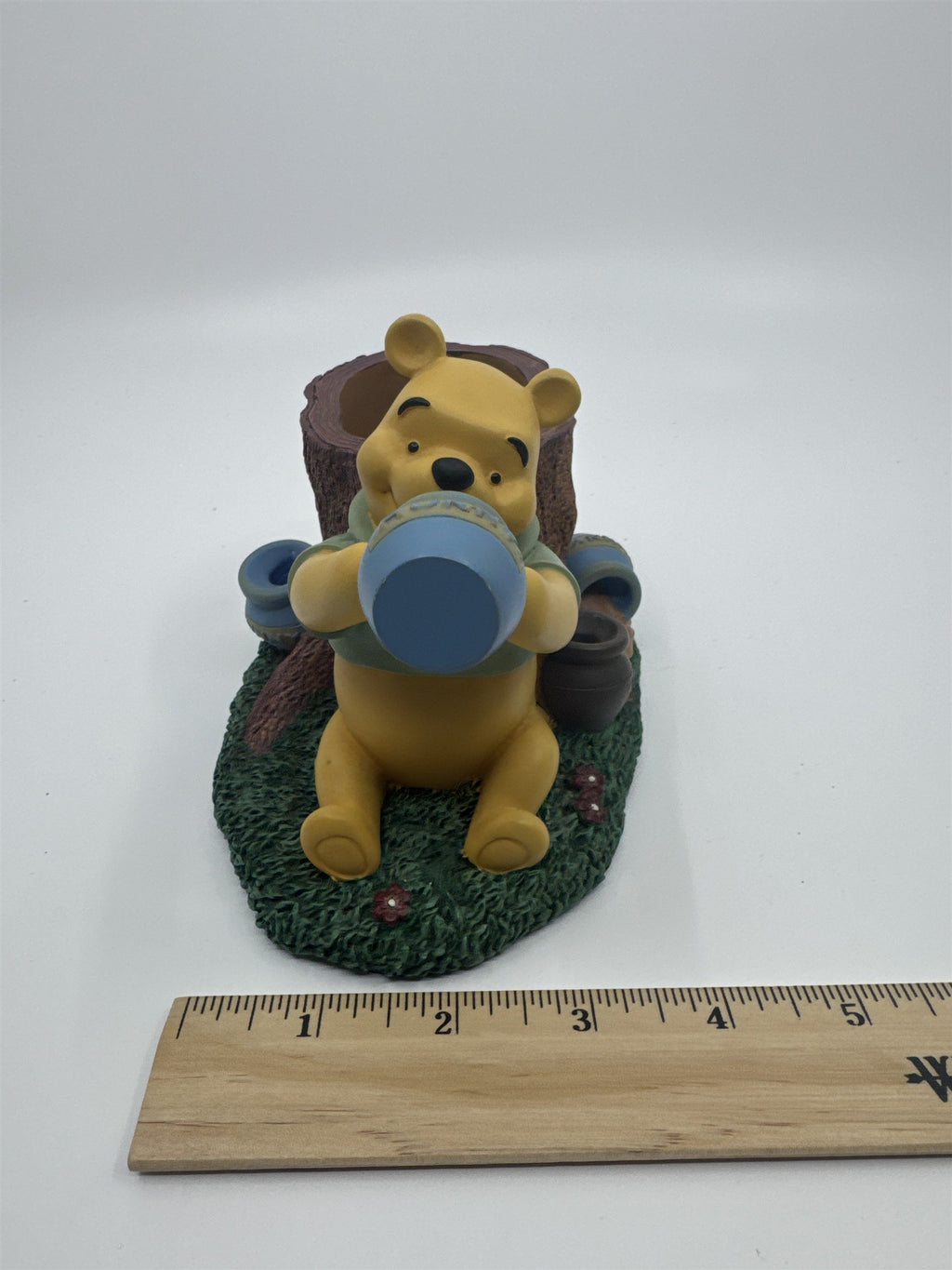 Vintage Winnie The Pooh Tree Trunk Pencil Holder Winnie The Pooh With Hunny