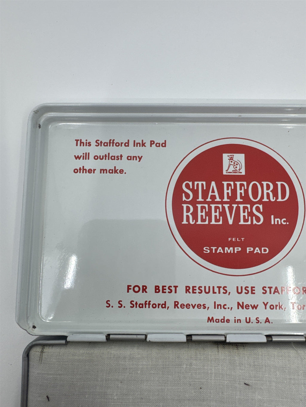 Vintage Stafford's Felt Stamp Pad Stafford Reeves Inc.