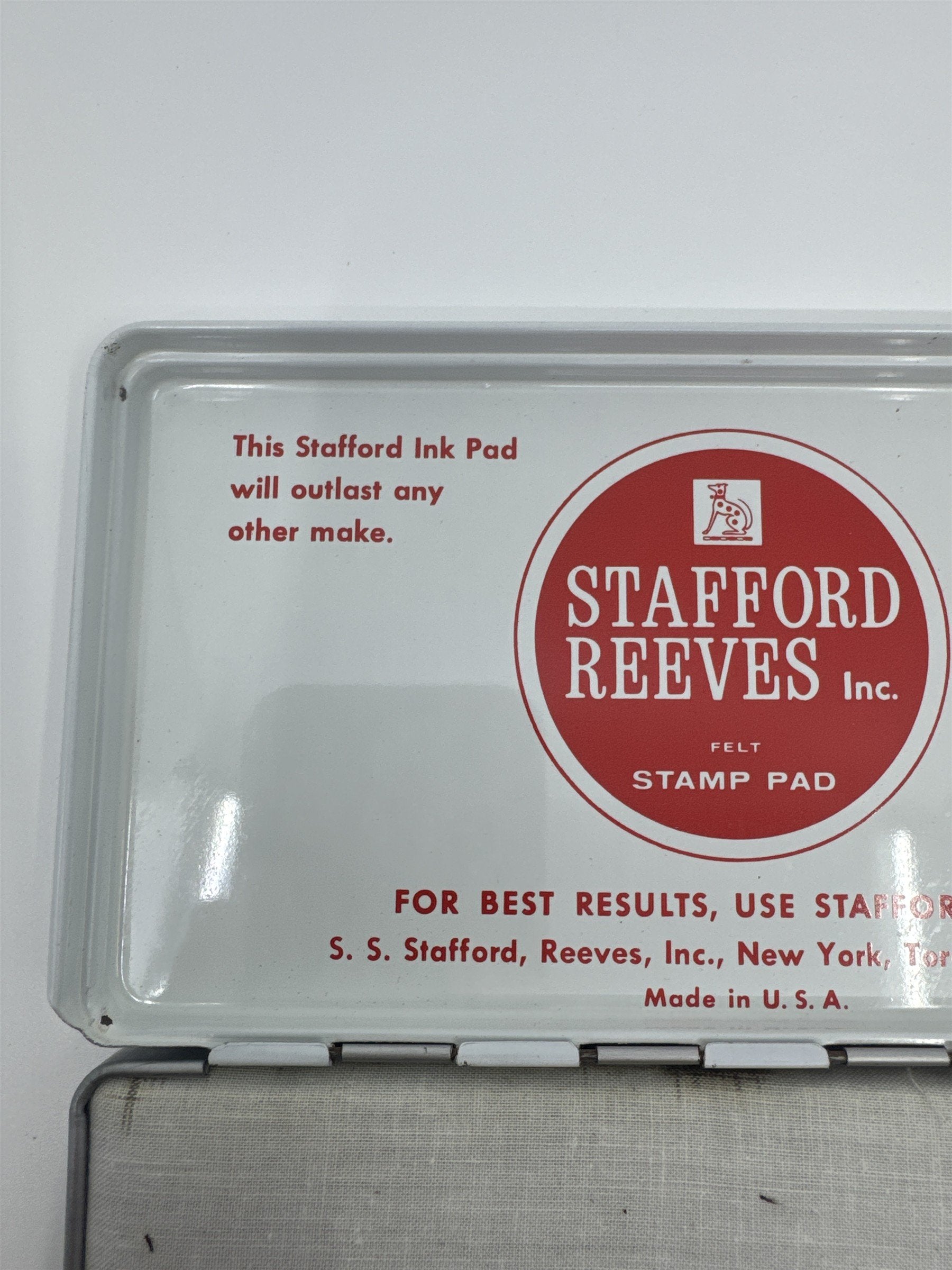 Vintage Stafford's Felt Stamp Pad Stafford Reeves Inc.